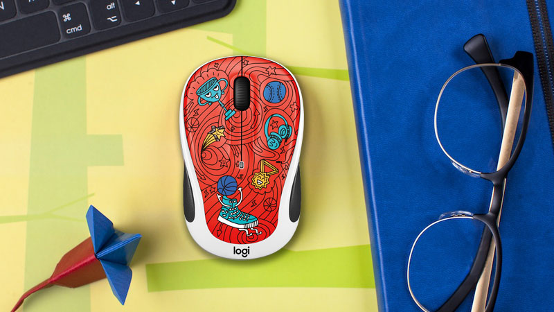 ماوس بی سیم لاجیتک دودل M238 DOODLE CHAMPION CORAL