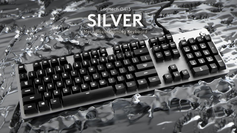 کیبورد لاجیتک جی GAMING KEYBOARD G413 SILVER