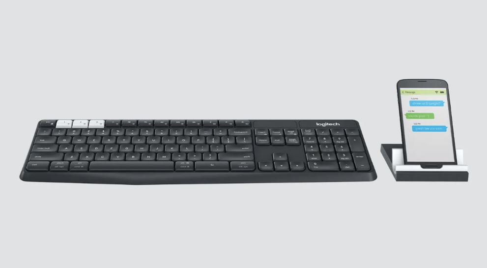 کیبورد لاجیتک مدل K375s MULTI-DEVICE به همراه پایه نگهدارنده گوشی موبایل و تبلت