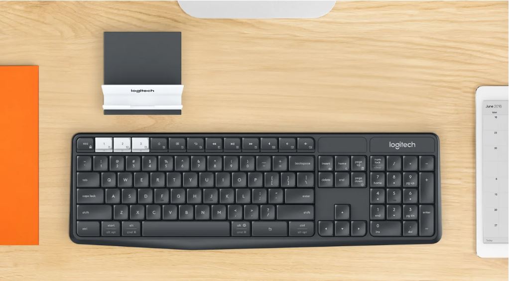 کیبورد وایرلس لاجیتک مدل K375s MULTI-DEVICE به همراه پایه نگهدارنده گوشی موبایل و تبلت