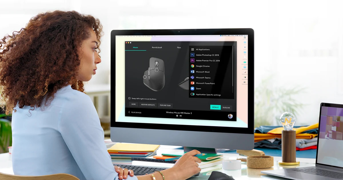 کار با نرم افزار Logitech Options