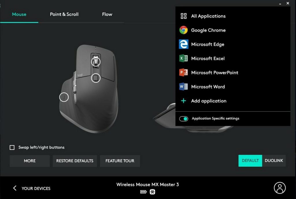 نرم افزار Logitech options