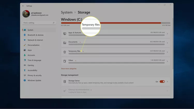 پاک کردن cache در windows 11